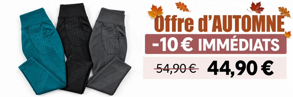Offre d’AUTOMNE : −10 € IMMÉDIATS. Leggings avec poches à 44,90 € au lieu de 54,90 €.
